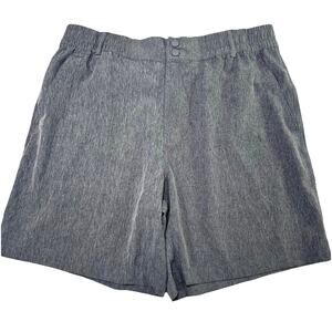 Burlebo Everyday Shorts Size M Gray Deer Pattern Pockets Casual Outdoors Preppy
